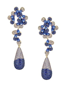 Maisie 18K Goldplated & Cubic Zirconia Drop Earrings