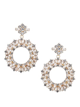Luxe Crystal Hoop Drop Earrings