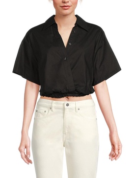 Solid Cropped Shirt