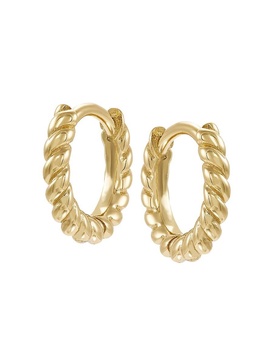 14K Goldplated Sterling Silver Huggie Earrings