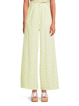 Meri Geometric Print Wide Leg Pants