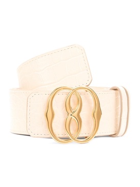 Logo Reversible Croc Embossed Leather Belt