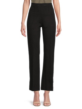 Solid Pleated Pants
