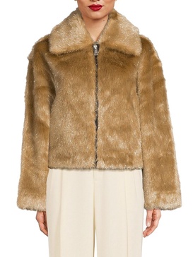 Aubin Faux Fur Metallic Jacket