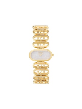 28MM Goldtone Stainless Steel & 0.03 TCW Diamond Bracelet Watch