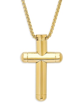 18K Goldplated Stainless Steel Cross Pendant Necklace