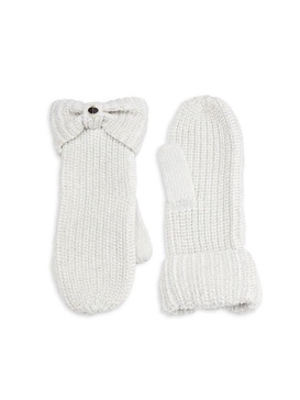 Metallic Rib Knit Mittens