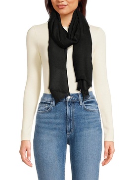 Fringe Merino Wool Blend Scarf