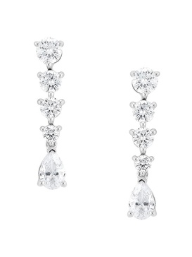 14K White Gold & 1.5 TCW Lab Created Diamond Drop Earrings