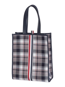 Plaid Vertical Tote Bag
