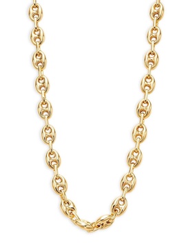 14K Yellow Goldplated Sterling Silver Mariner Link Chain Necklace