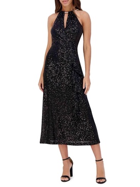 Surplice Sequin Mididress