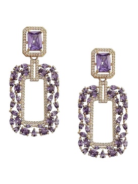 Ivy 18K Goldplated & Cubic Zirconia Drop Earrings
