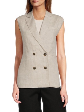 100% Linen Longline Vest