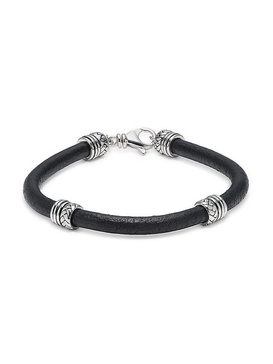 Sterling Silver & Leather Bracelet