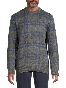 Windowpane Check Sweater