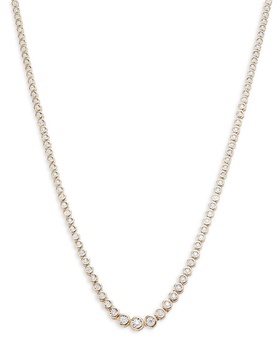 14K White & Yellow Gold & Diamond Tennis Necklace