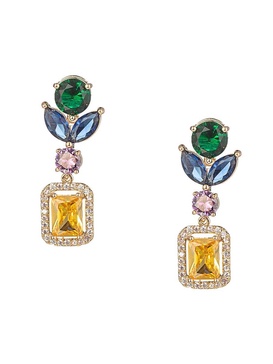 Luxe Madison Goldtone & Cubic Zirconia Statement Earrings