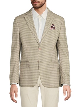 Slim Fit Checked Blazer