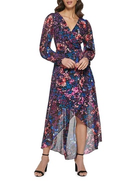 Floral Screenprint High-Low Dress