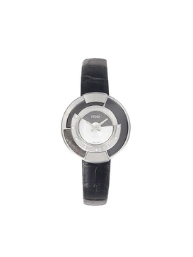 Policromia 33MM Stainless Steel & Alligator Leather Strap Watch