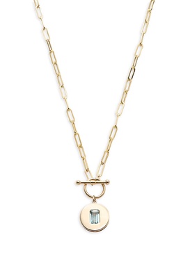 14K Yellow Gold & 0.95 TCW Aquamarine Pendant Necklace