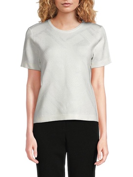 Textured Crewneck Top