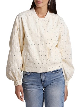 Sequin Quilted Bomber Jacket