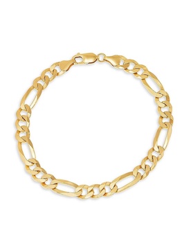 18K Goldplated Sterling Silver Figaro Chain Bracelet