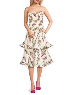 Floral Tiered Midi Dress