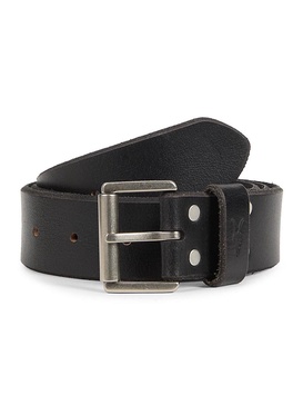 38MM Silvertone Buckle Leather Belt