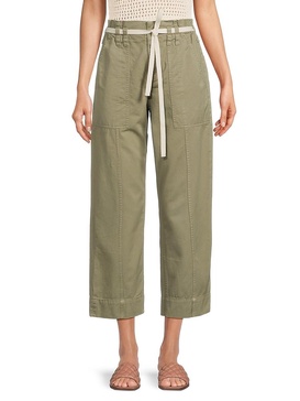 Augusta Belted Straight Pants