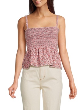 Evie Pima Cotton Peplum Top