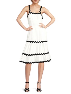 Ana Scalloped A-Line Midi Dress