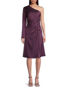 One Shoulder Twist Midi Dress