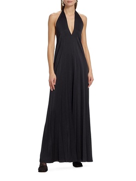 Rio Pleated Halter Jumpsuit