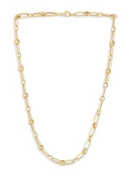 14K Yellow Gold Paperclip Chain Necklace/18"