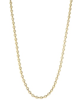 14K Yellow Gold Oval Link Chain Necklace/17"