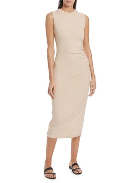 Stretch Jersey Sleeveless Midi-Dress