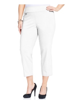plus womens twill stretch capri pants