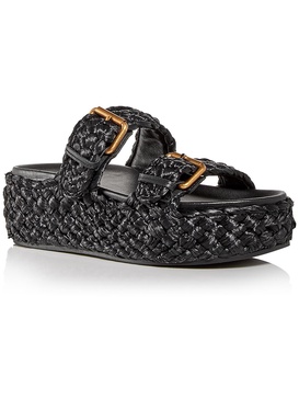 ziggy womens leather slip on platform sandals