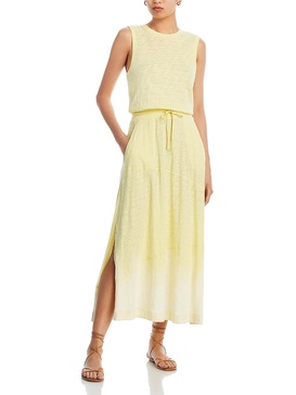 womens cotton tiered maxi dress