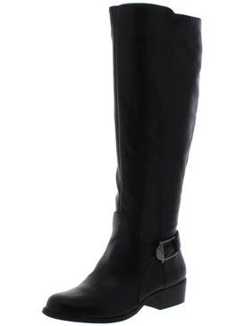 kallumm womens faux leather tall knee-high boots