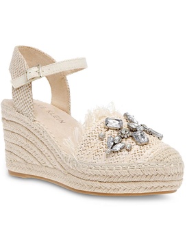 liberty womens embellished wedge espadrille heels