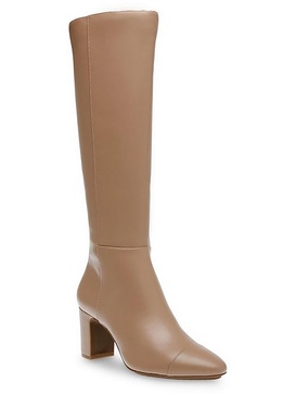 spencer womens faux leather sleek knee-high boots