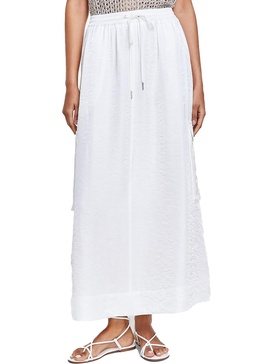 petites womens satin long maxi skirt