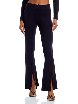 womens high rise slit flared pants