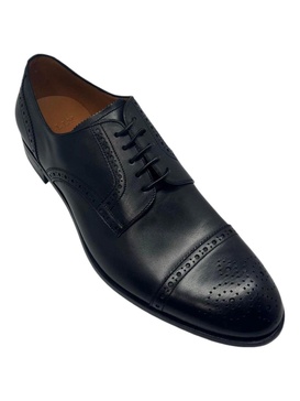 brooking 6236520 men's black calf plain leather oxford shoes