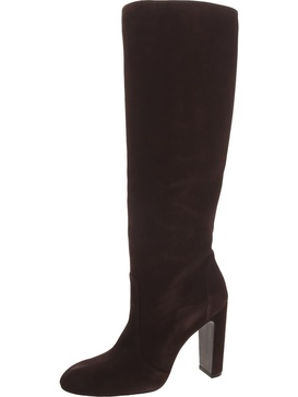 vida 100 knee-high boot womens suede block heel knee-high boots