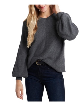 womens v neck balloon sleeve top